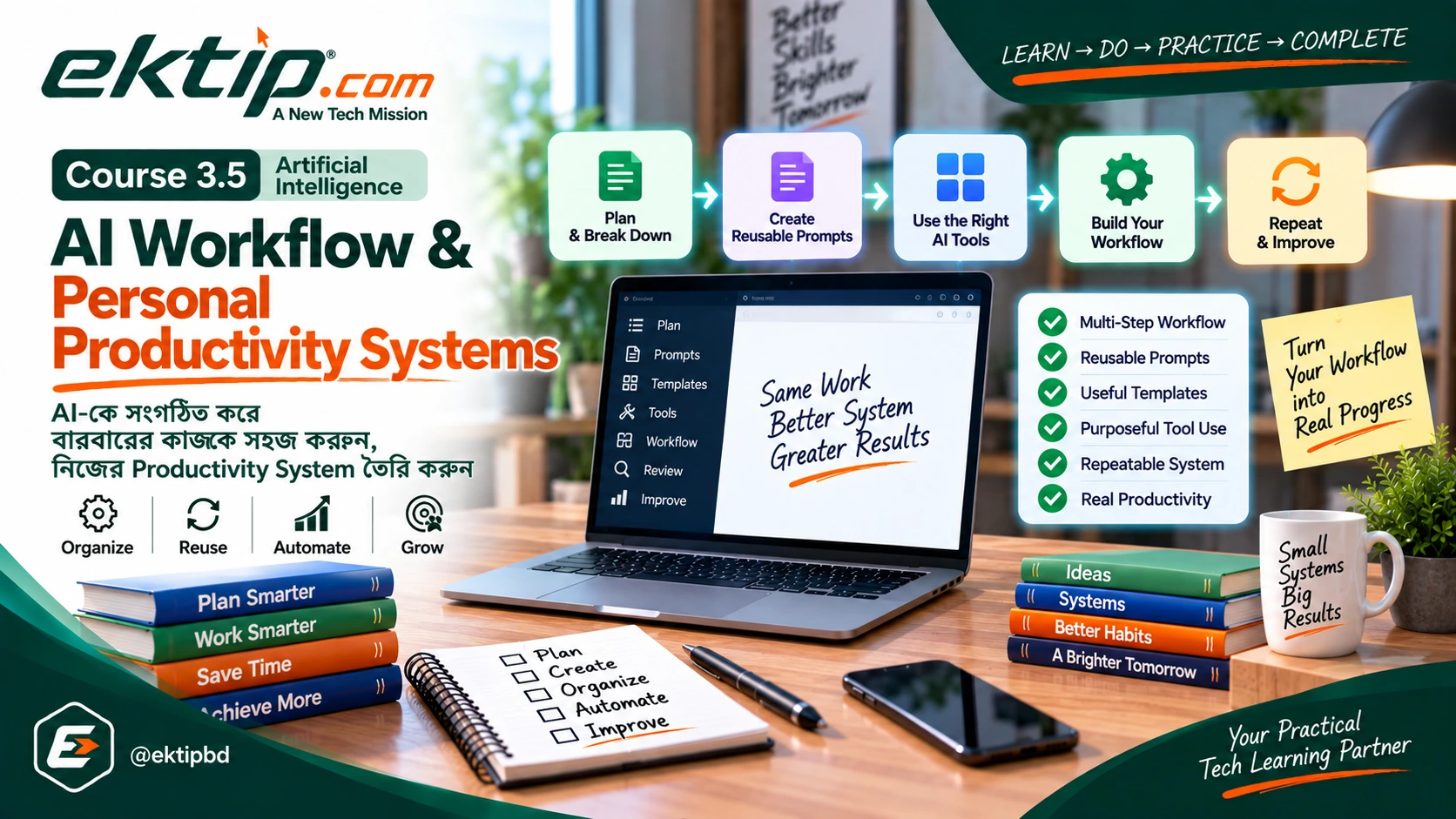 AI Workflow and Personal Productivity Systems course for repeatable AI-assisted work