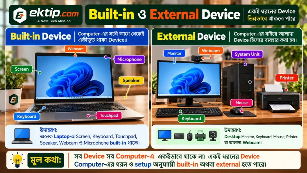 Built-in ও External Device