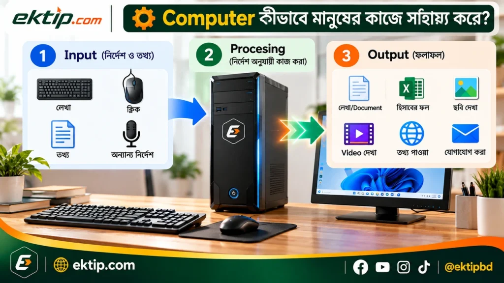 Computer কীভাবে মানুষের কাজে সাহায্য করে?