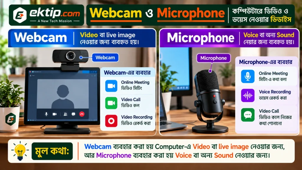 Webcam ও Microphone