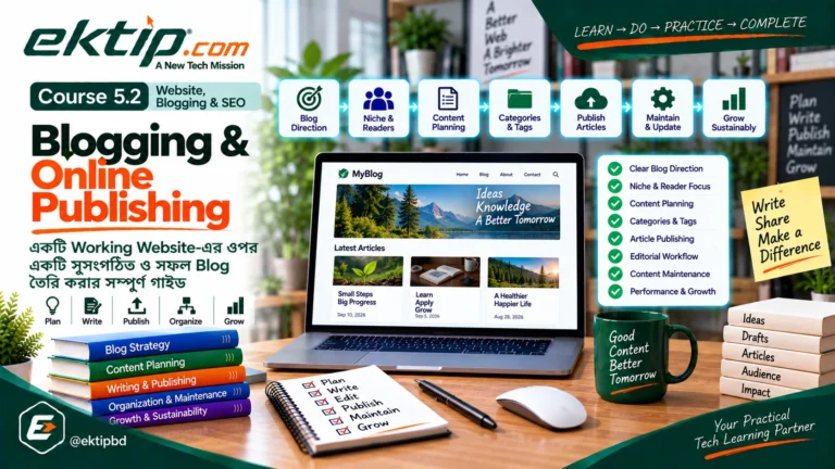 Blogging and Online Publishing course for building a sustainable blog publishing system