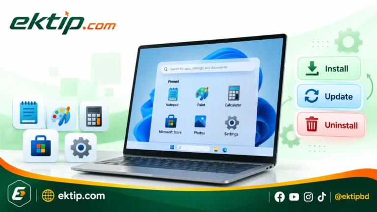 উইন্ডোজে সফটওয়্যার ও অ্যাপ খোঁজা, ব্যবহার, Install, Update ও Uninstall করার নিয়ম