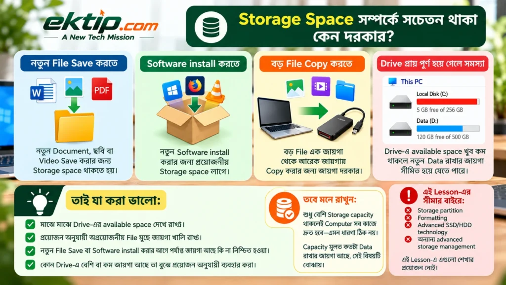 Storage Space সম্পর্কে সচেতন থাকা কেন দরকার?