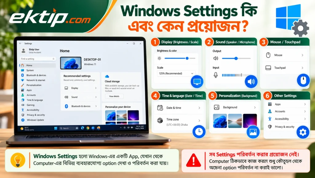 Windows Settings কী এবং কেন প্রয়োজন