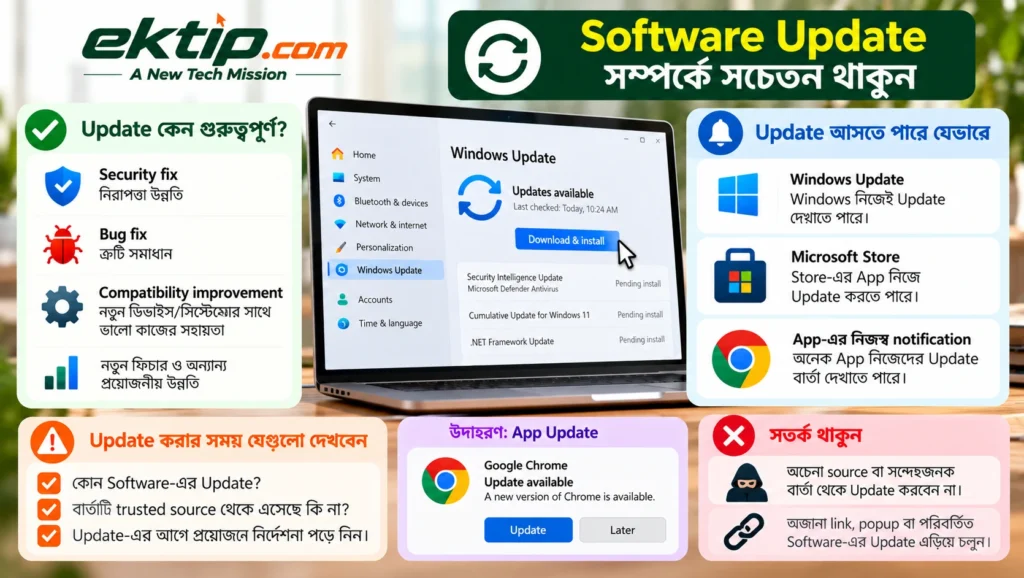Software Update সম্পর্কে সচেতন থাকুন