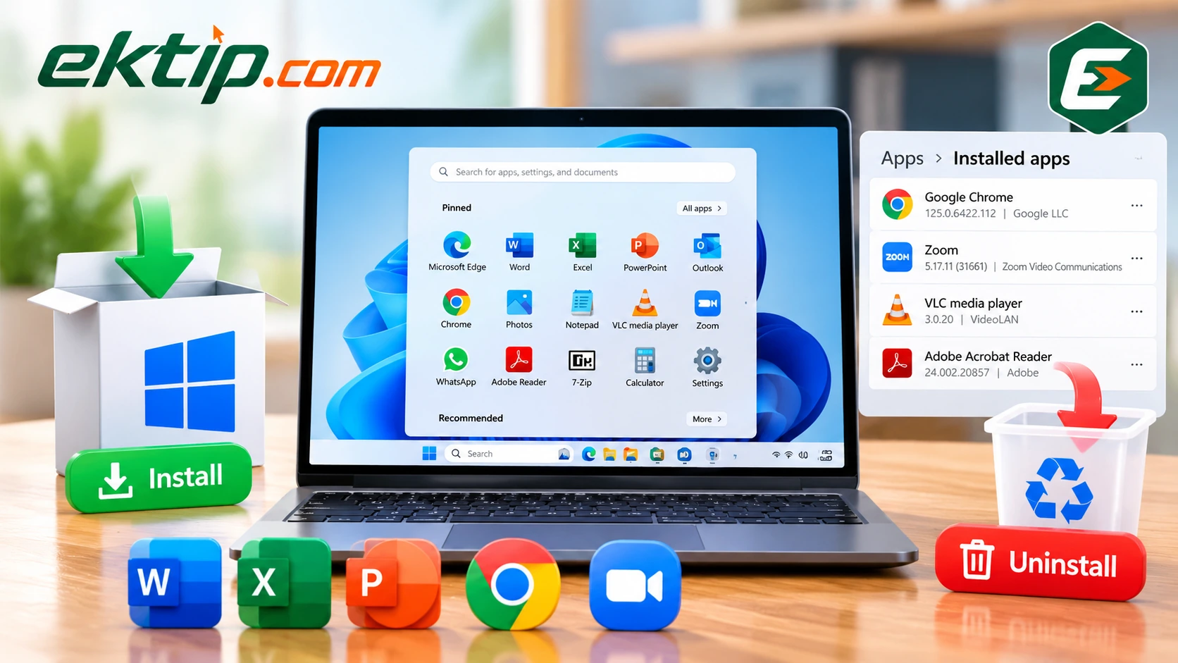 Software ও Apps ব্যবহার, install, update awareness ও uninstall করার basic management