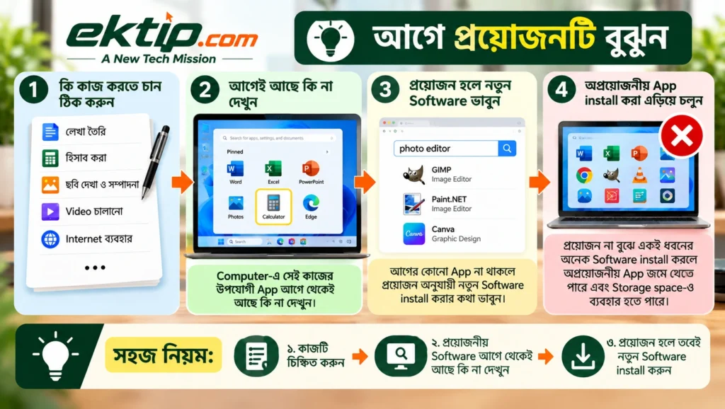 আগে প্রয়োজনটি বুঝুন